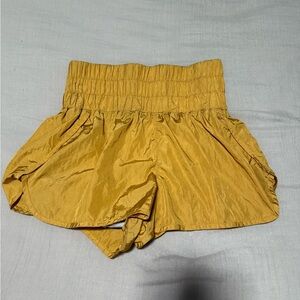 Free People High Waist Mustard Shorts